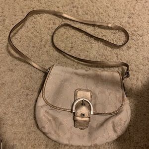 Coach gold satchel